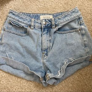 PACSUN Jean Cuffed Mom Shorts